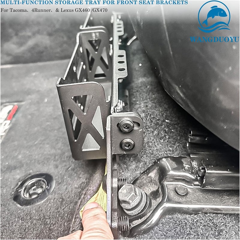WANGDUOYU Front Seat Bracket Storage Tray Molle Panel Compatible with Toyota Tacoma 2005-2023, 4runner, and Lexus Gx460 Gx470 - Image 2